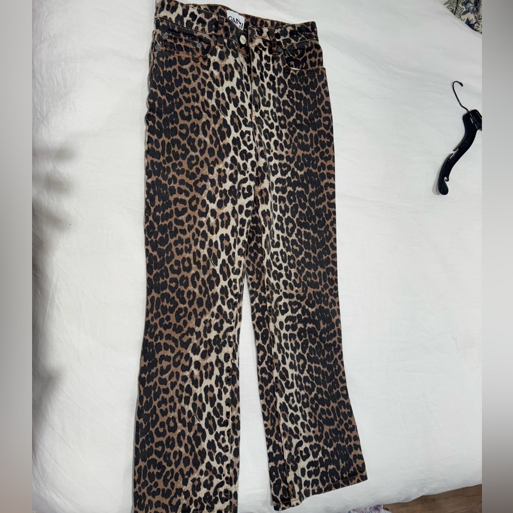 Ganni Animal Print denim